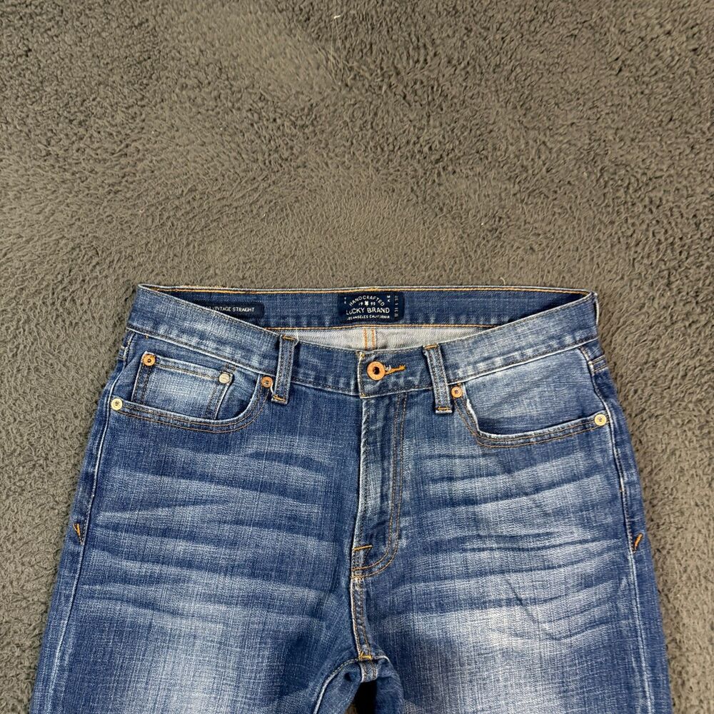 Lucky Brand Jeans Mens 31x32 Blue 363 Vintage Straight Fit Dark Wash Denim Pants - Picture 2 of 15